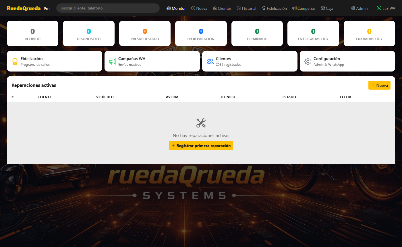 Monitor de reparaciones RuedaQrueda Pro